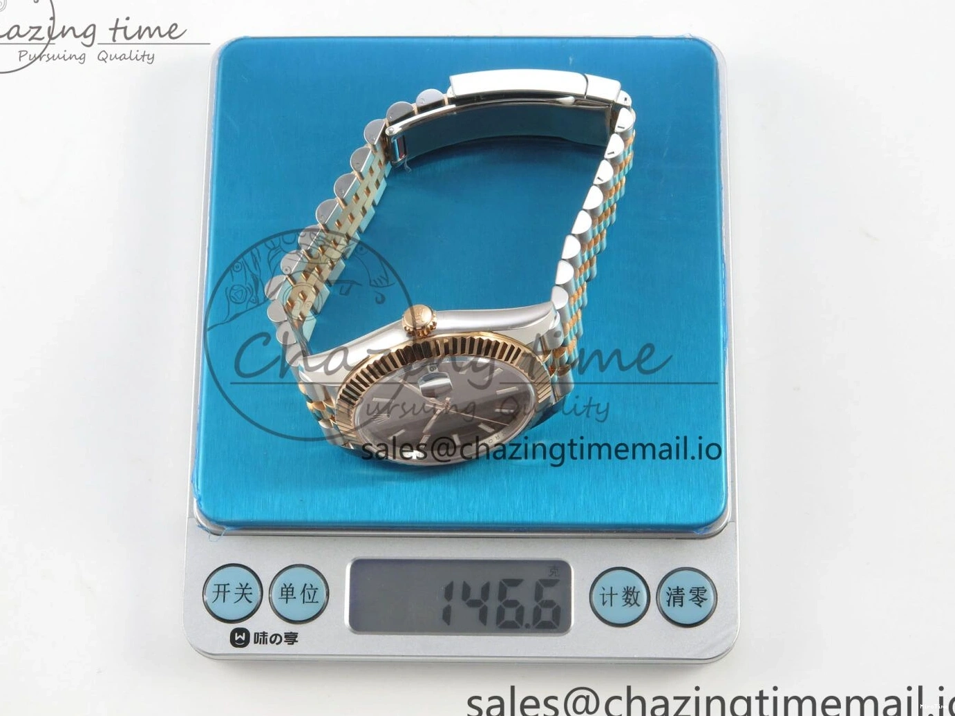 MiroTime 0202 DateJust 41 126331 SS RG ARF 1:1 Best Edition Brown Stick Dial on Jubilee Bracelet SH3235 (Weighted) TopPick 196